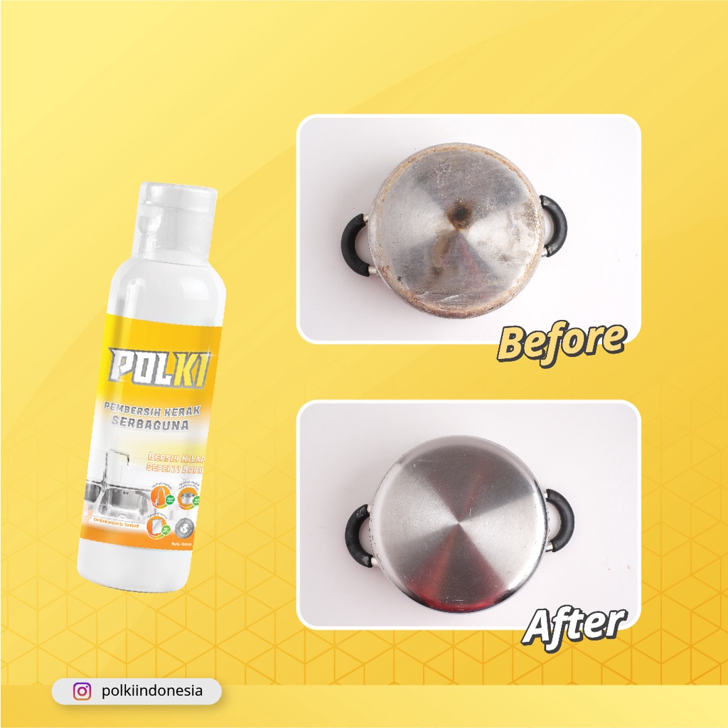 POLKI Pembersih Kerak Serbaguna 100 ml Kaca Panci Stainless Steel