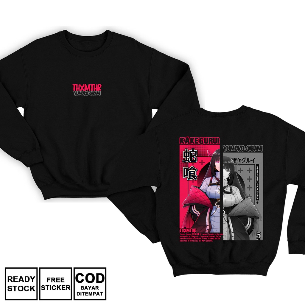 SWEATER YUMEKO JABAMI KAKEGURUI WAIFU ANIME MANGA KIRARI MOMOBAMI RIRIKA MARY SAOTOME RUNA YOMOZUKI 