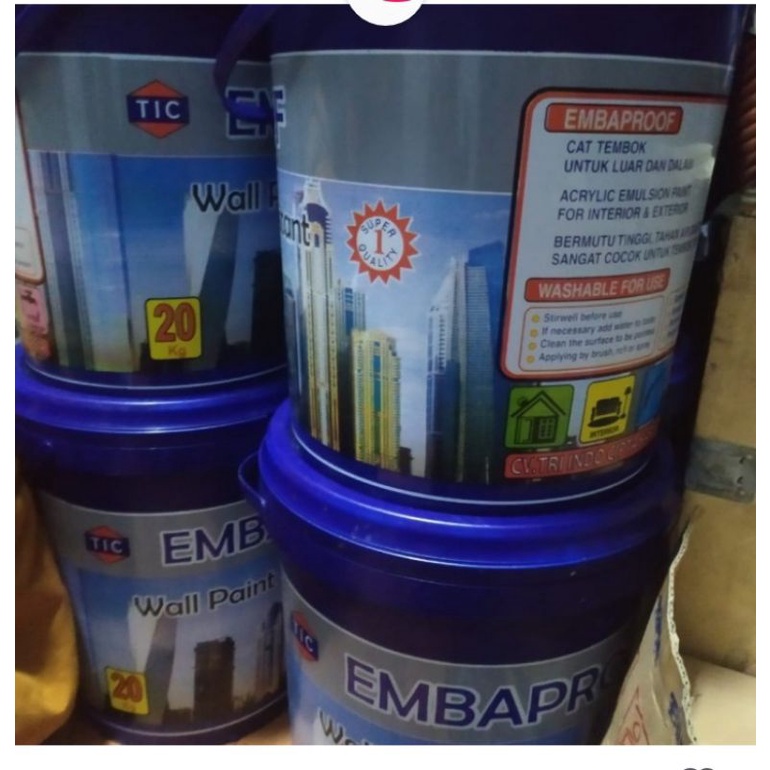 EMBAPROOF CAT TEMBOK Untuk Luar Dan Dalam ( 20 Kg ) - Hijau