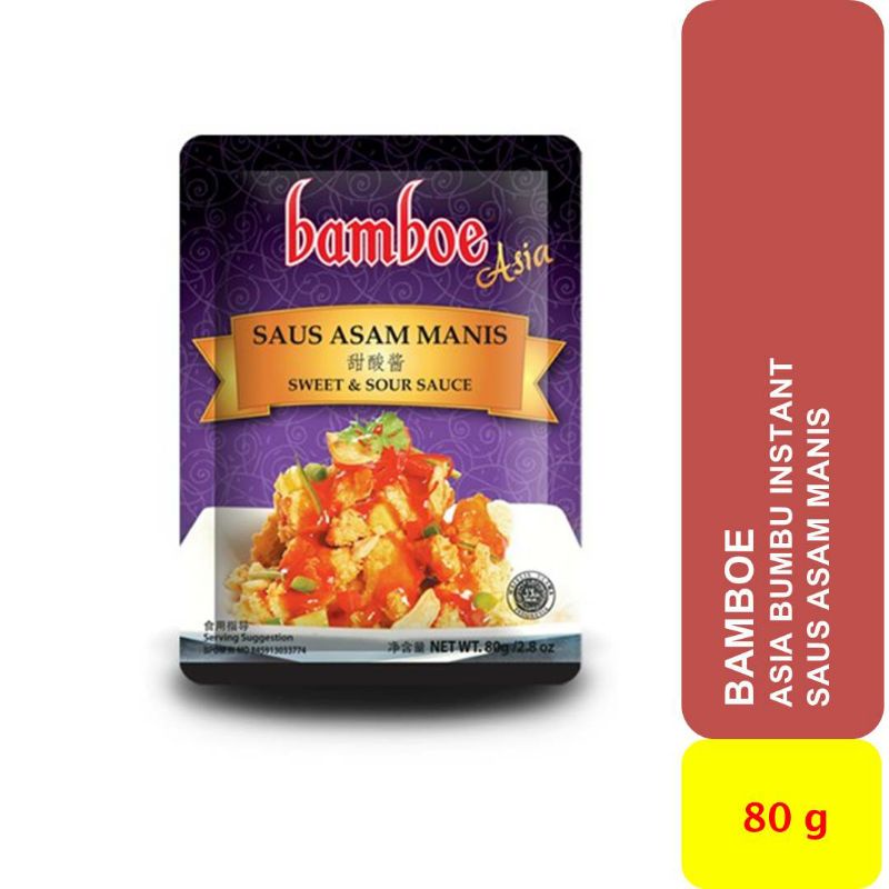 

Bumbu Asia Saus Asam Manis kemasan Sachet 80g merk BAMBOE