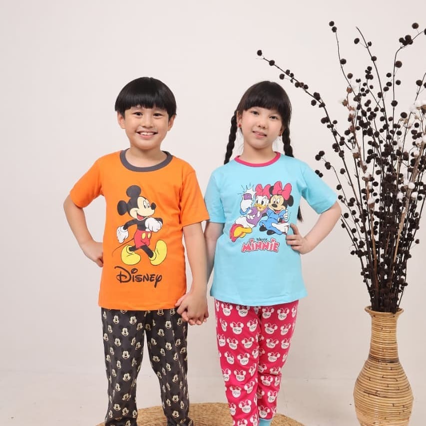 SETELAN BAJU TIDUR PIYAMA ANAK MOTIF KARTUN USIA 2-10 TAHUN