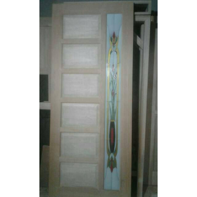 pintu kamar pake kaca lukis