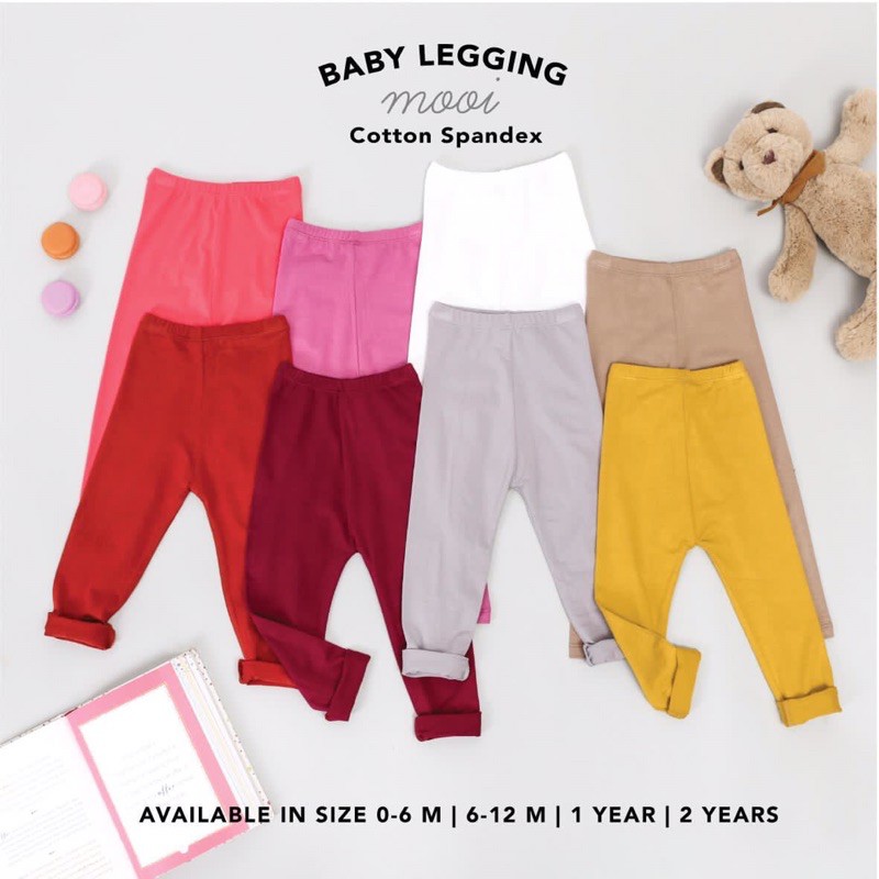 MOOI Baby Legging Cotton Spandex / Legging Polos Anak