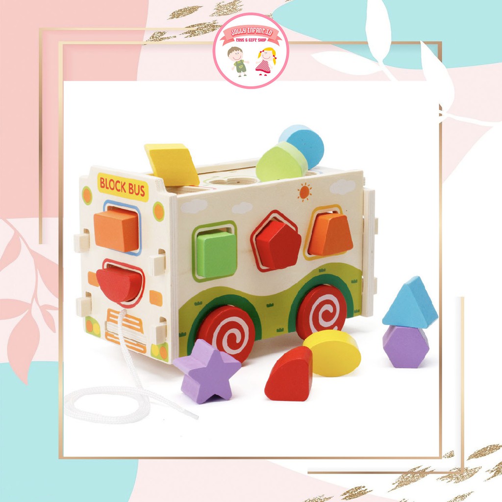 

[jollyinfant.id] A 66 Shape Block Bus