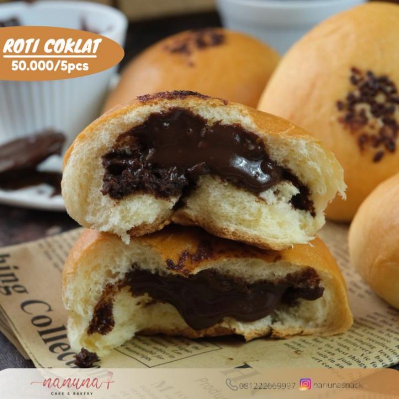 

Roti Isi Coklat Premium Isi 5pcs I Roti Tawar I Roti Jadul I Roti Bakery