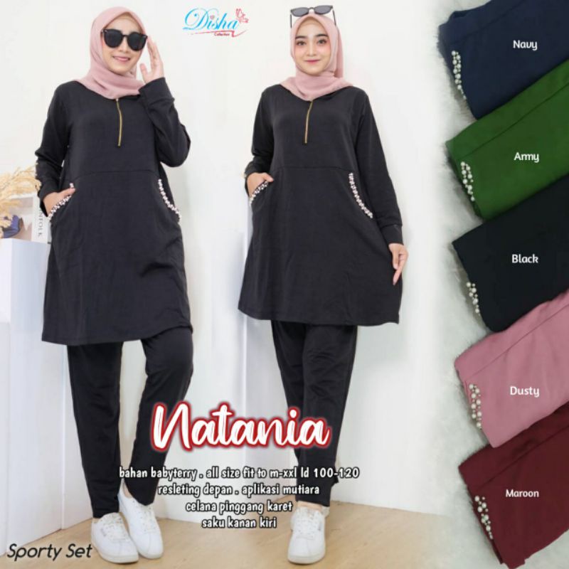 Setelan Olahraga Wanita Natania Set By Disha Ld 100-120