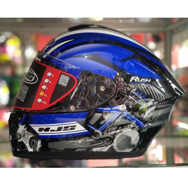 Helm njs zx1 rush black blue