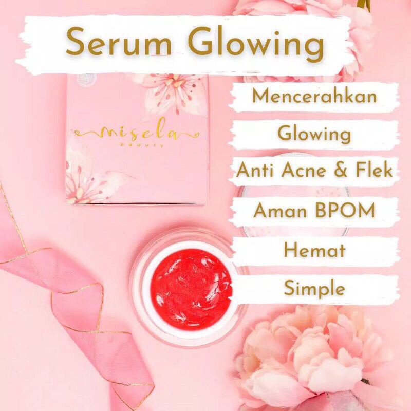 (COD) MISELA BEAUTY SERUM GLOWING BELI 1 DAPAT 2 (FREE MASKER) ORIGINAL BPOM
