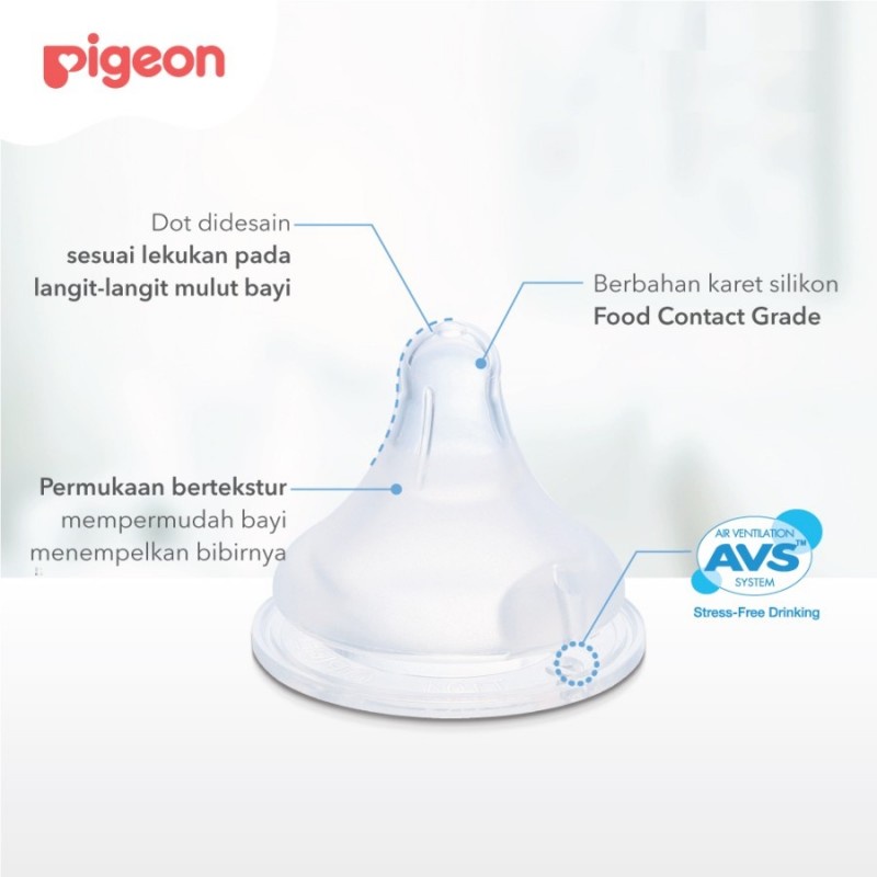 Pigeon Peristaltic Plus Nipple Dot Bayi 1 Pcs - Faster Flow 3L / LLL