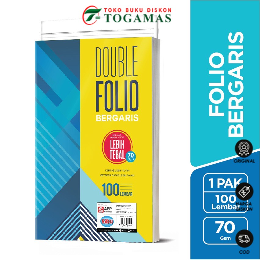 

BEST SELLER !!! SiDU Double Folio Bergaris 100 lembar 70 GSM SINAR DUNIA