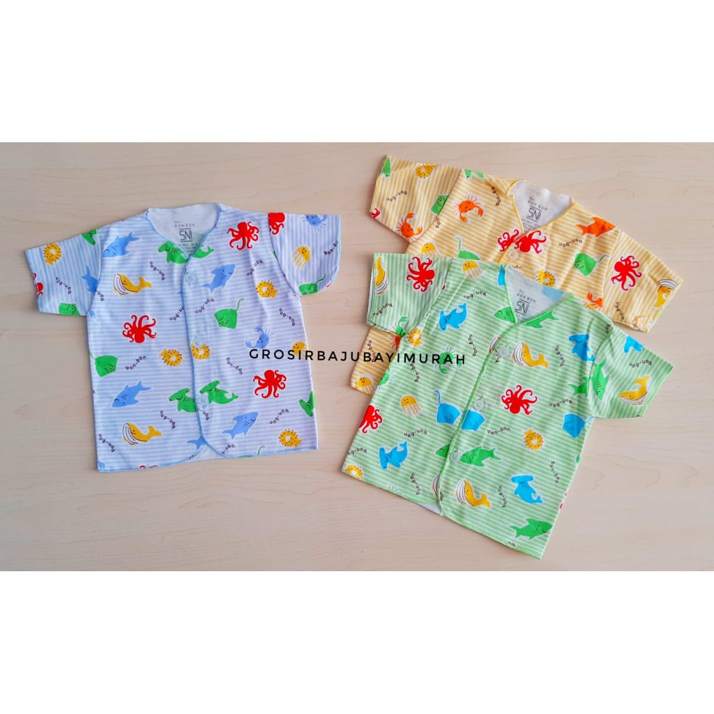 baju bayi 0-3bln ATASAN MOTIF BONBON