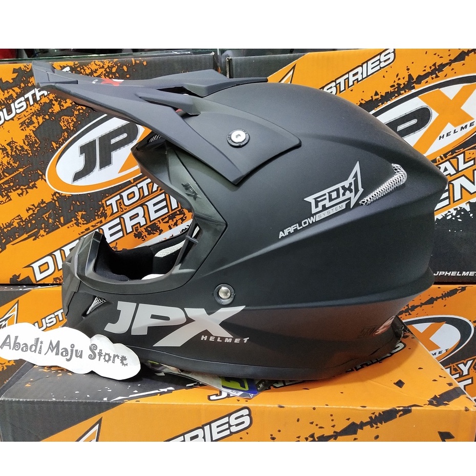Helm JPX Cross Solid Black Doff Original