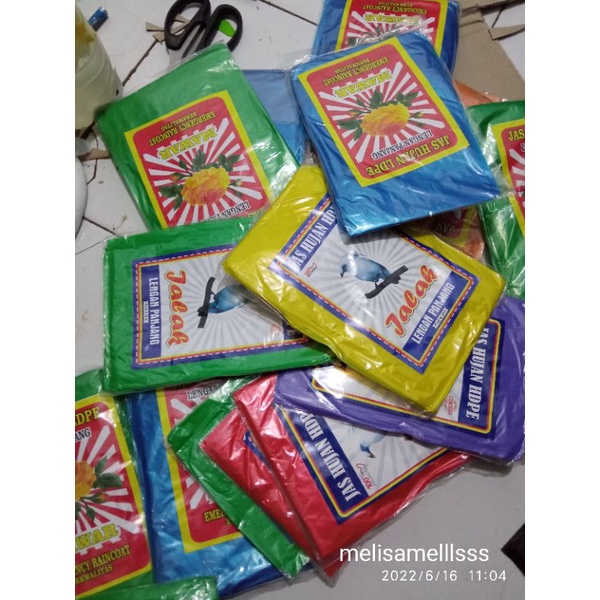 (STOK READY) JAS HUJAN PLASTIK SEKALI PAKAI