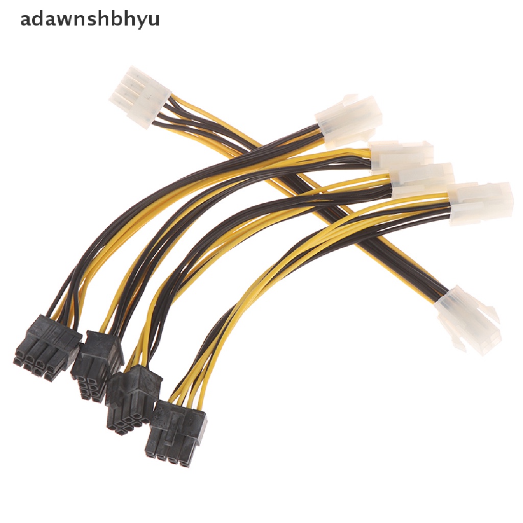 Adawnshbhyu 5Pcs ATX 4pin Male to 8pin Female EPS Adaptor Kabel Power CPU Konektor Daya