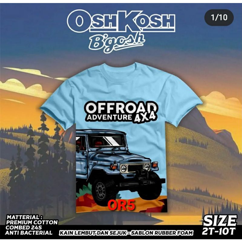 Kaos anak laki laki 2-10 tahun - kaos offroad