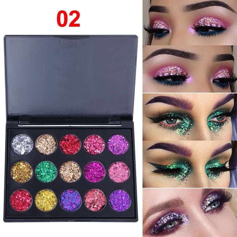 Medan Termurah Eyeshadow Diamond High glossy 15 colors Cmaadu