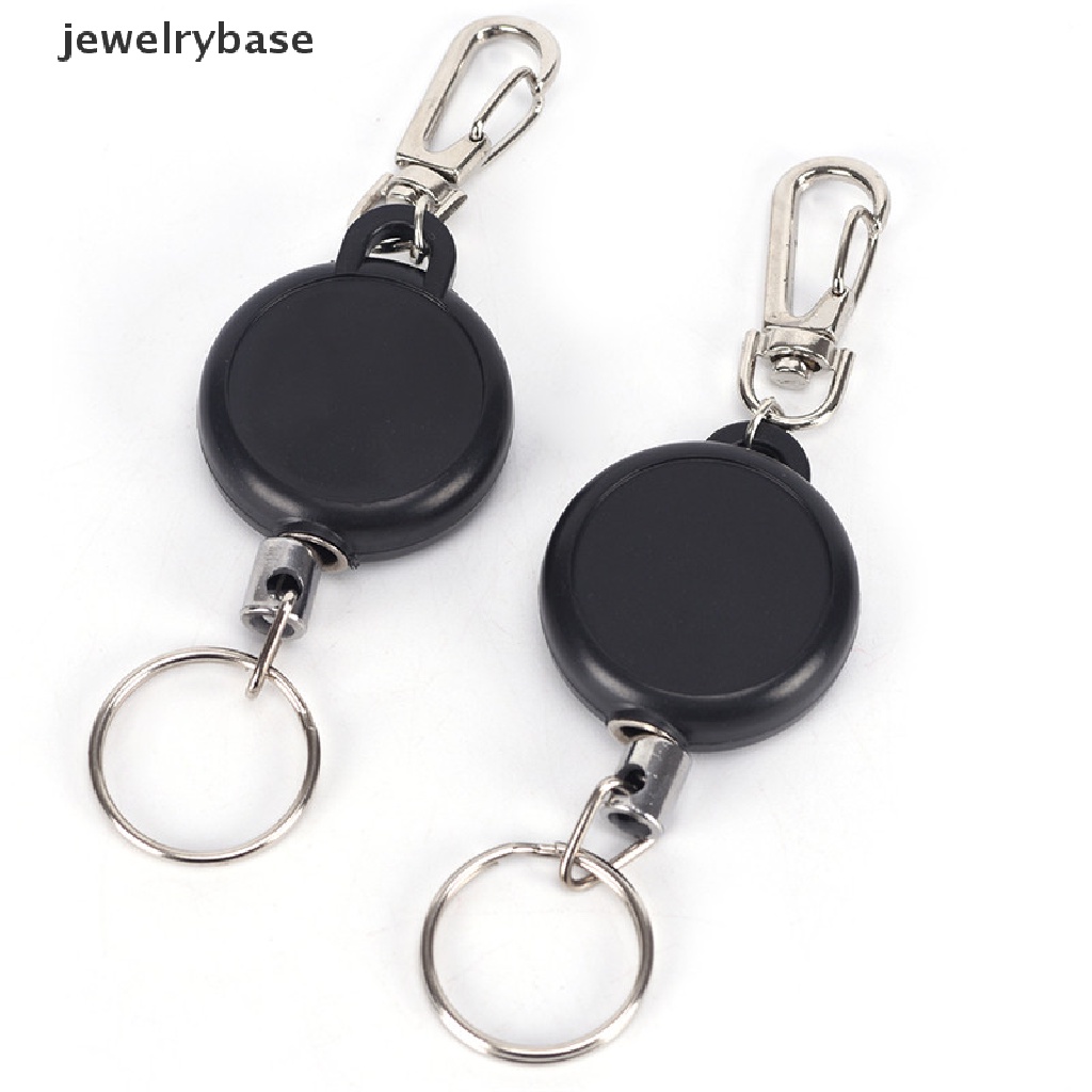 (jewelrybase) Gantungan Kunci / Kartu Identitas Retractable Bahan Baja