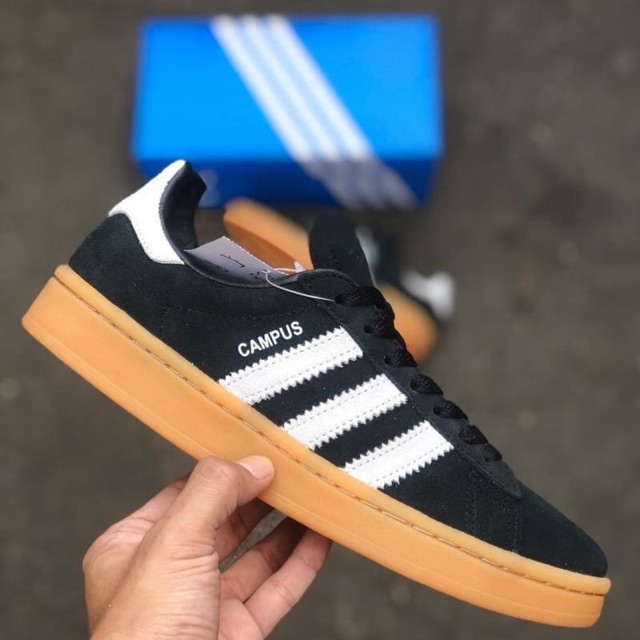 adidas campus black gum