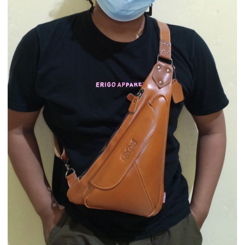 Tas Waist Bag Model Pistol Kulit Sapi Asli