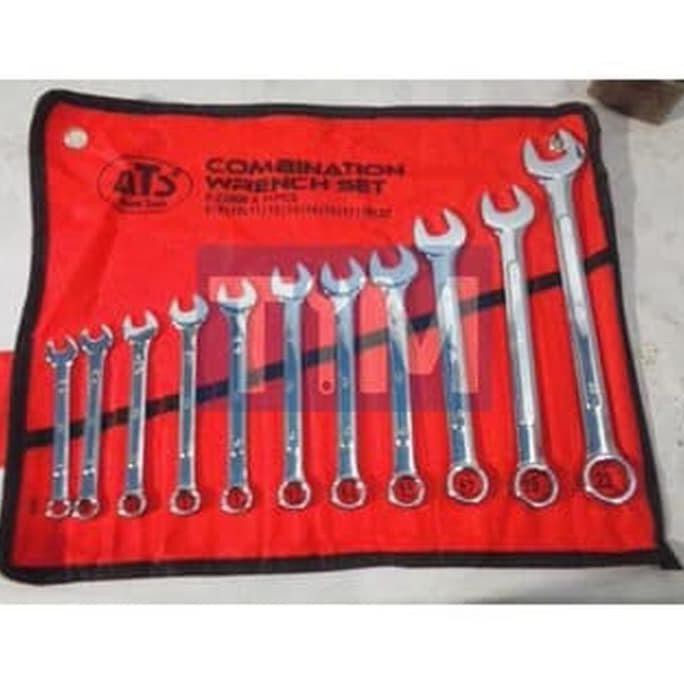 READY STOK KUNCI RING PAS SET ATS/COMBINATION SET/OBENG KUNCI SET/KUNCI PAS SET