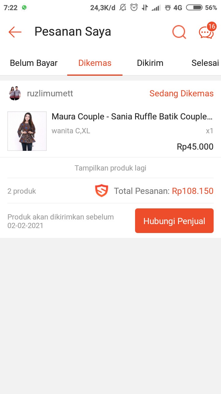 Maura Couple - Sania Ruffle Batik Couple Ori Ndoro Jowi Garansi Termurah - Modern Batik Alika Brown