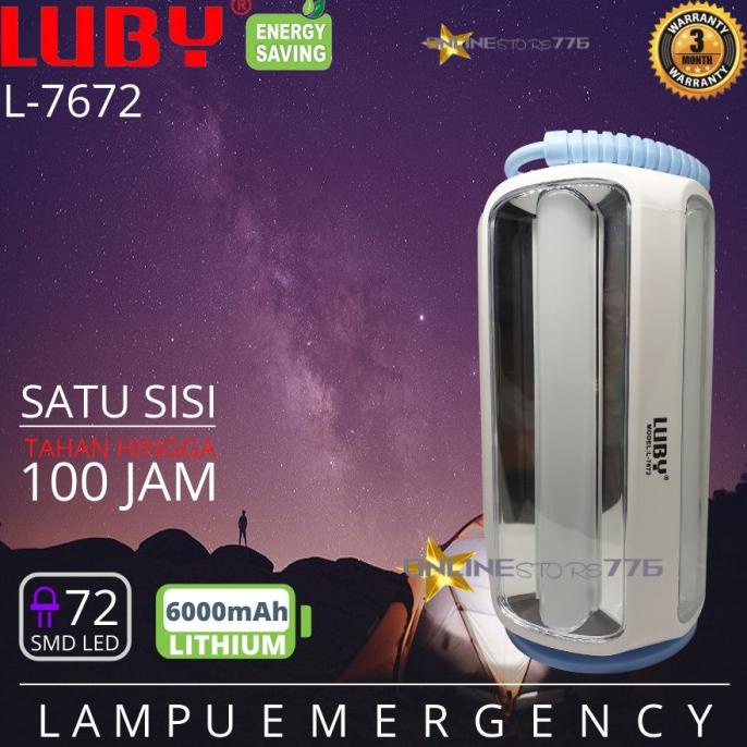 LAMPU EMERGENCY LUBY L7672 / LAMPU DARURAT LUBY 7672 / L-7672