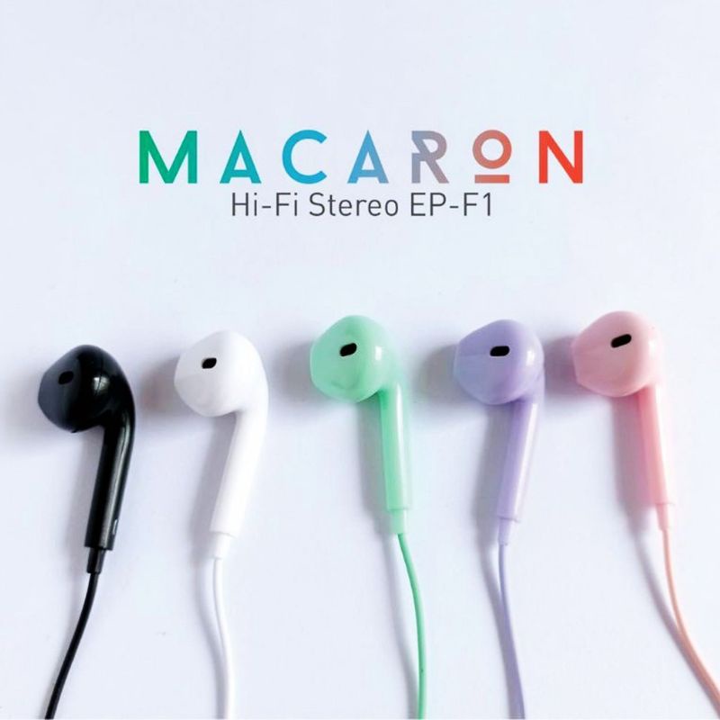 Earphone Macaron Glossy Hi Fi Stereo Super Bass