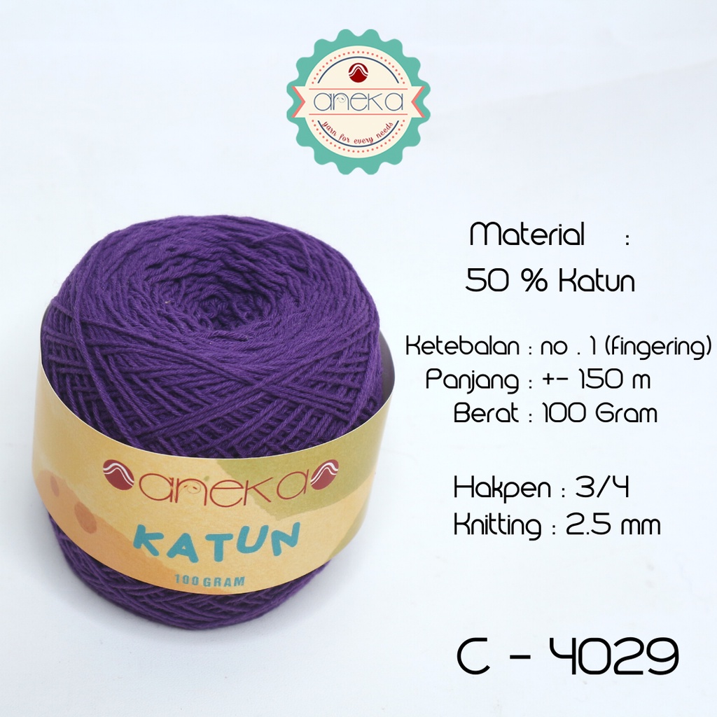 Benang Rajut Katun Polos - 4029