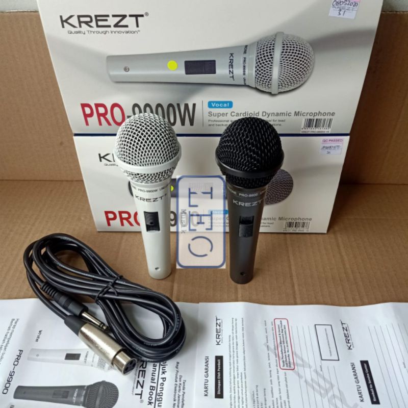 KREZT MICROPHONE PRO9900 MIC KABEL HITAM & PUTIH PRO 9900 PRO9900W