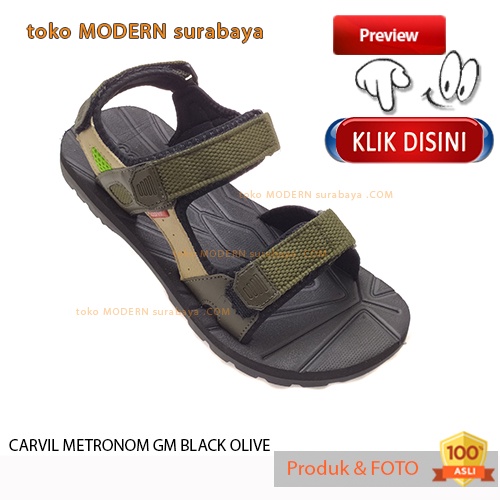 CARVIL METRONOM GM BLACK OLIVE sandal pria sandal gunung outdoor