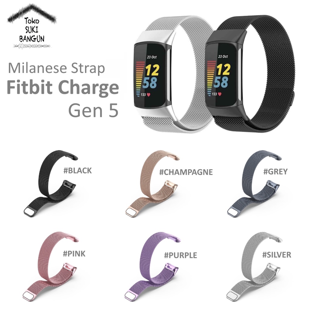 TALI JAM Fitbit Charge 5 MILANESE Stainless Steel Watch Strap Band