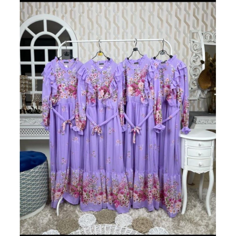 Meijiwang mawar Tutu/Gamis ceruty import