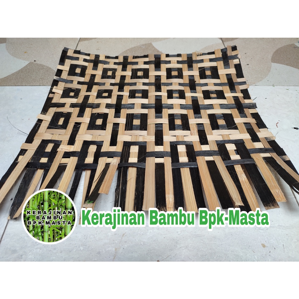 Kerajinan Anyaman Bambu Bilik Dekorasi Rumah Klasik Antik Warna Hitam