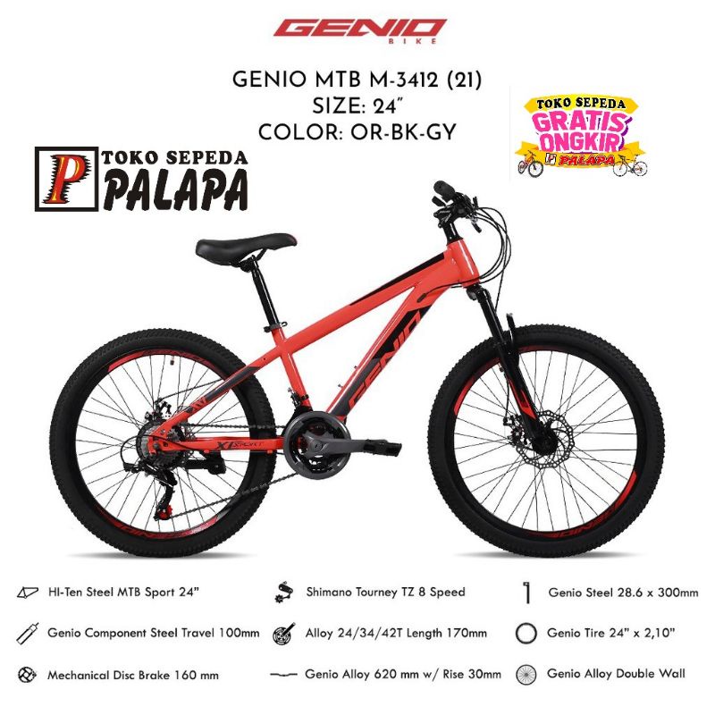 MTB 24 GENIO M - 3412 Sepeda Gunung By United