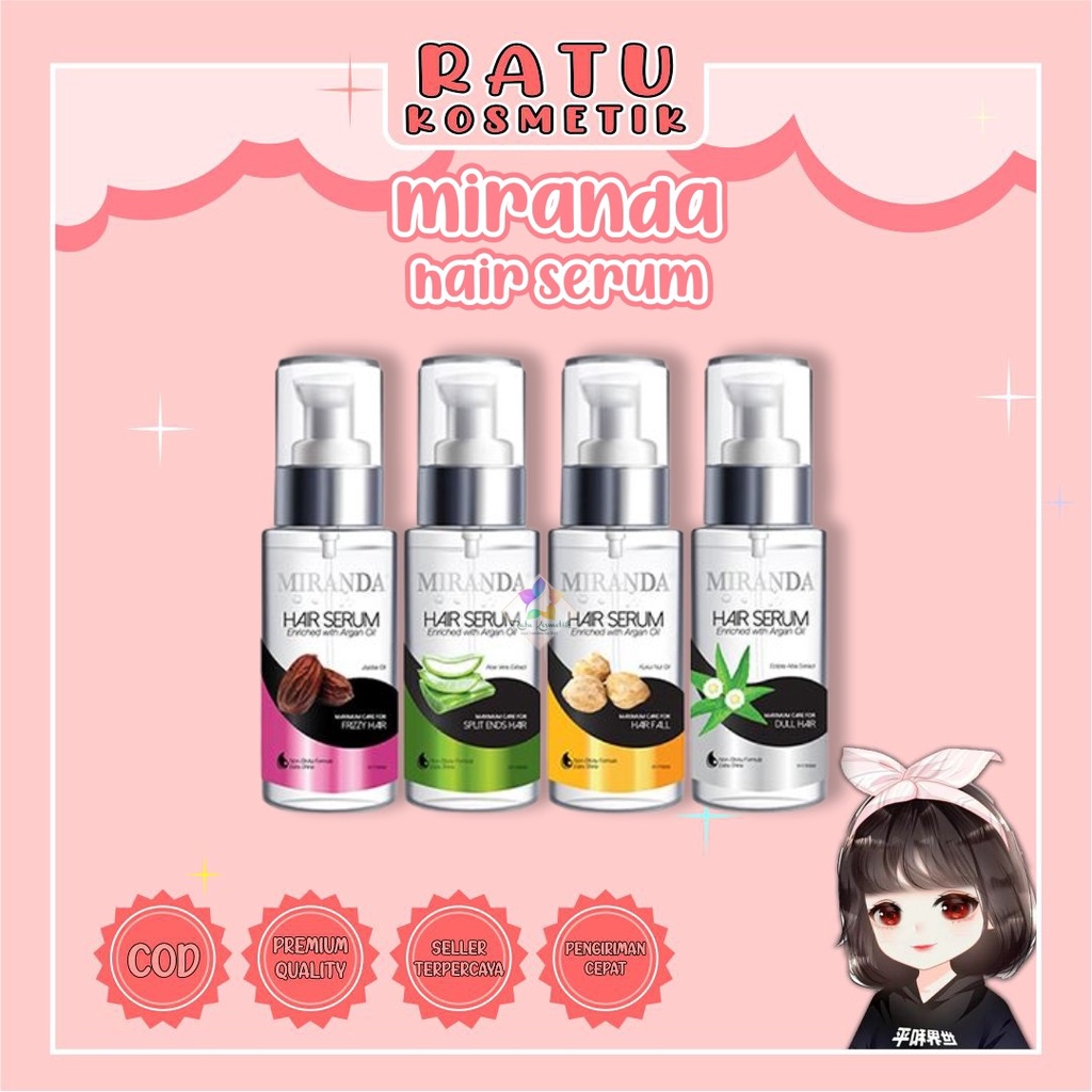 ❤ RATU ❤ Miranda Hair Serum + Argan Oil | Vitamin / Serum Rambut Miranda 100ml (✔️BPOM)