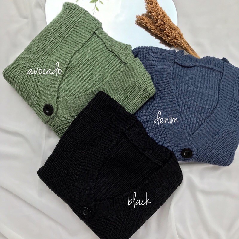 ELLENA BASIC OUTWEAR / MIDI KARDIGAN / KARDIGAN RAJUT PREMIUM / BASIC CARDIGAN-2