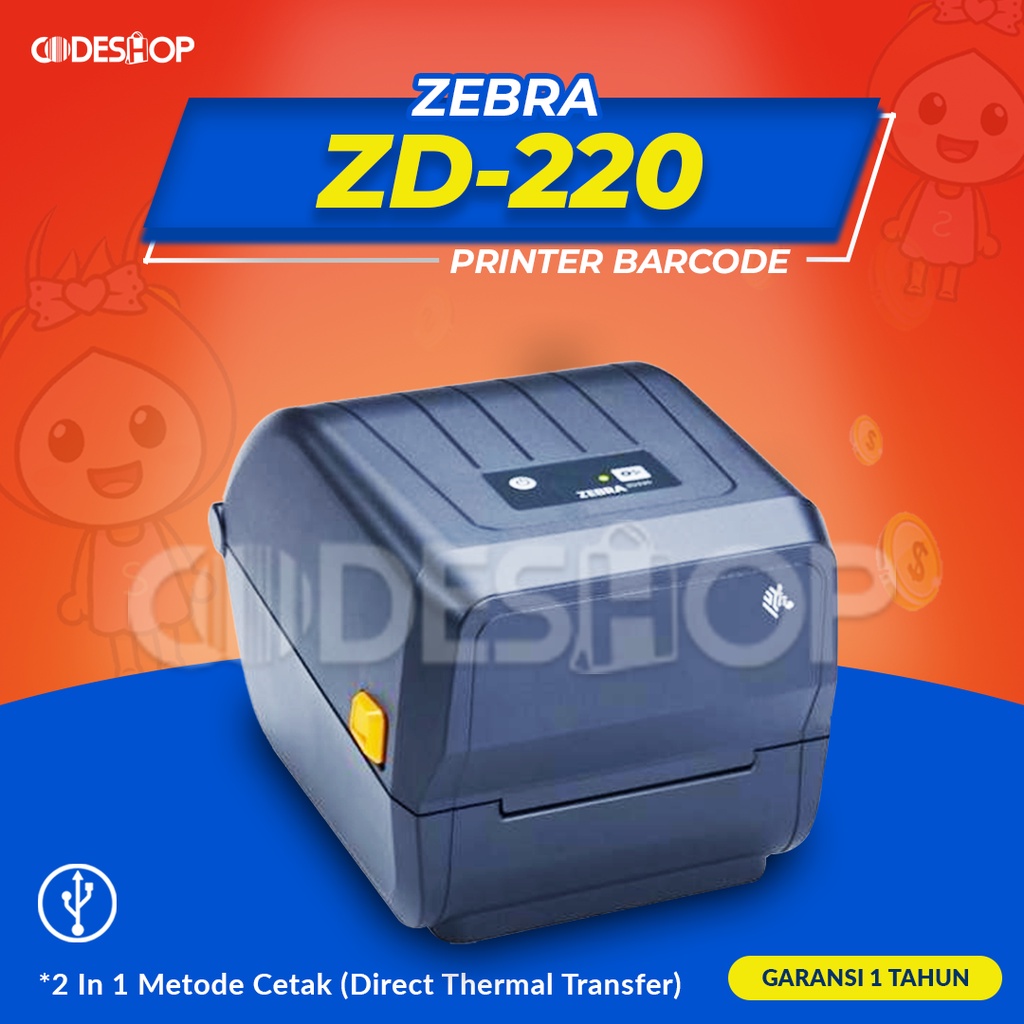 Jual Printer Barcode Thermal Label Printer Zebra Zd220 Usb Shopee Indonesia 2139