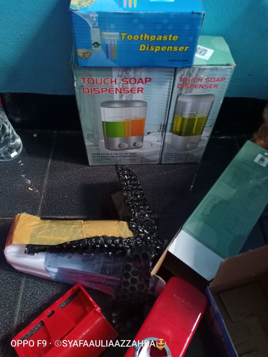 Paket Tempat Sikat Gigi Dan Dispenser Pasta Gigi & Dispenser Sabun Cair Single