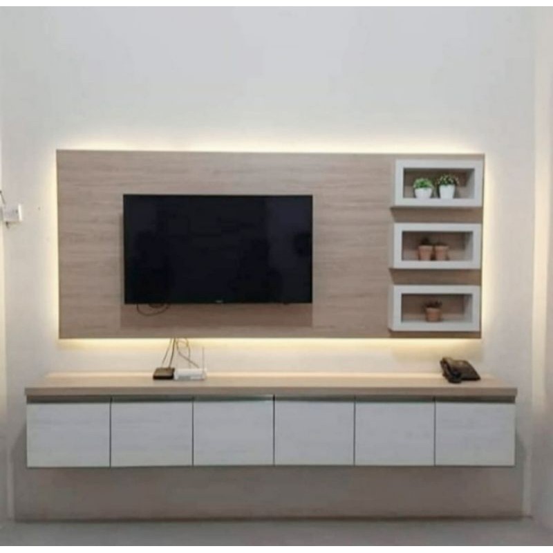 rak TV / backdrop tv / meja TV custom P 160 x T 100 cm