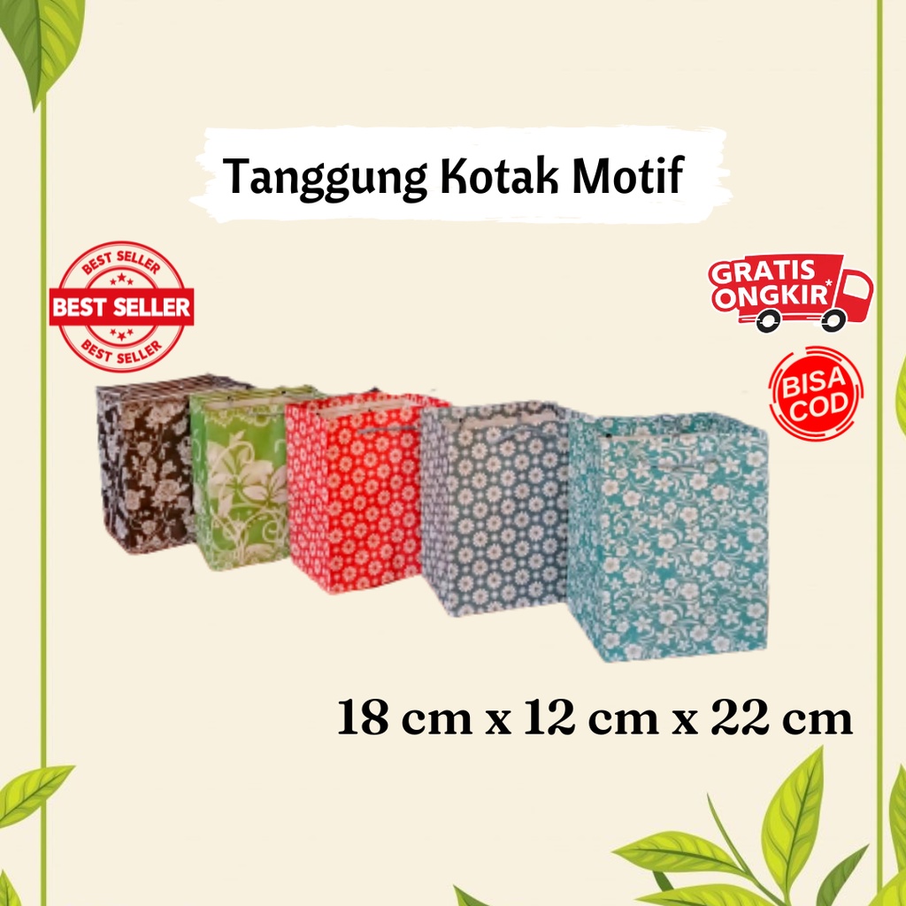 

Paper bag Tanggung Kotak Motif 18 x 12 x 22 / paperbag murah / Tas Kertas kecil mini souvenir kado makanan