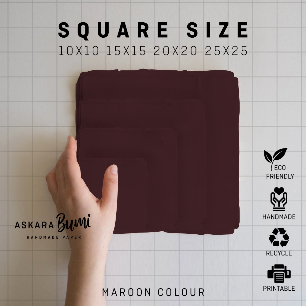 

Kertas Daur Ulang // Handmade // Ramah Lingkungan // eco friendly // Maroon-Square