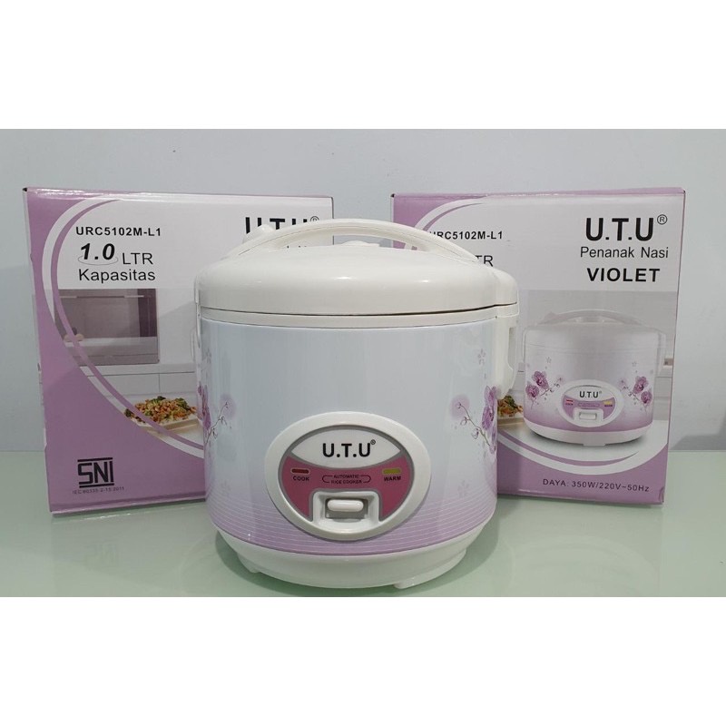 Magic Com / Rice Cooker U.T.U / Penanak Nasi UTU Violet URC-5102M-L1 (1 Liter)