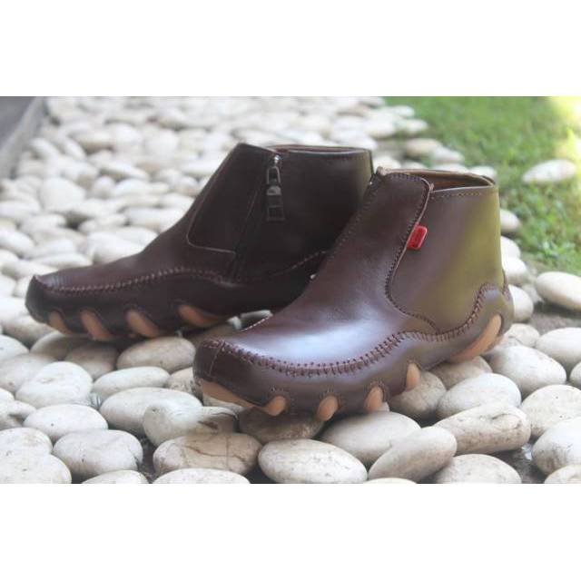 MALDINI - Sepatu Kulit Asli Slip On Pria Murah Casual Cowok Kerja Kantor Pesta Murah Kasual Gaya Now