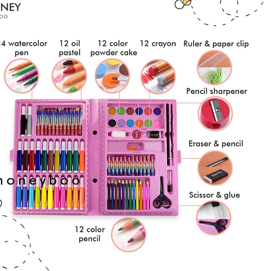 

[ViZ ㊖] Honey Boo - Krayon Alat Lukis Mewarnai 86pcs Crayon 86pcs ||Lagi dizcon