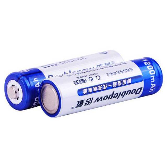 Batu Baterai Batre 2Pcs AA/AAA Doublepow Alkaline Isi Ulang 900/1200Mah/Battery Recharger Elektronik-3