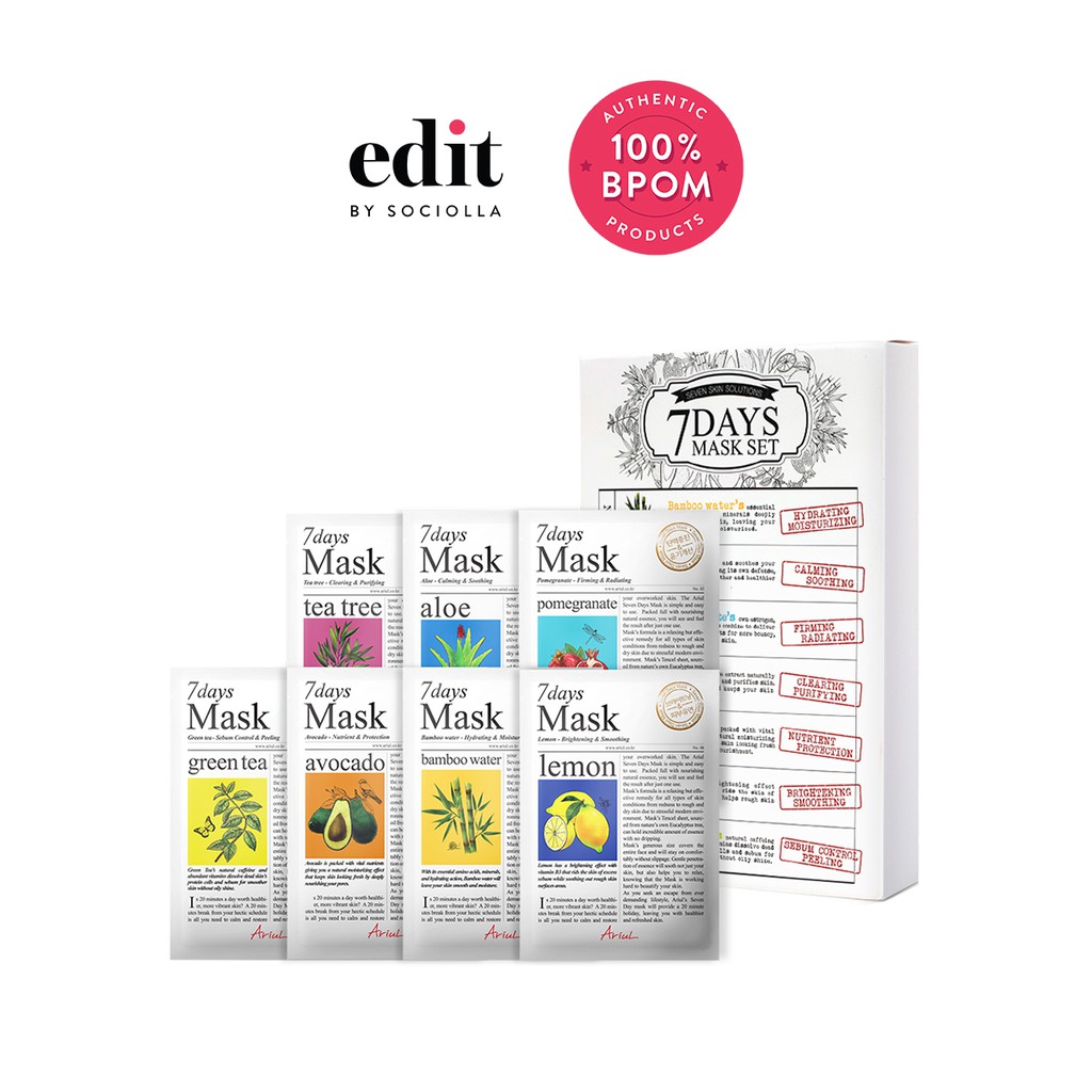 

Ariul Sets of 7 Mask Physical Bundle - Edit by Sociolla