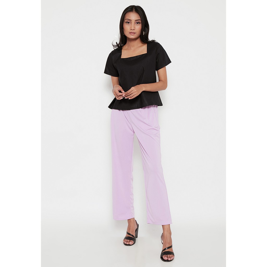 Lilac Highwaist Pants - Celana Ungu Lilac