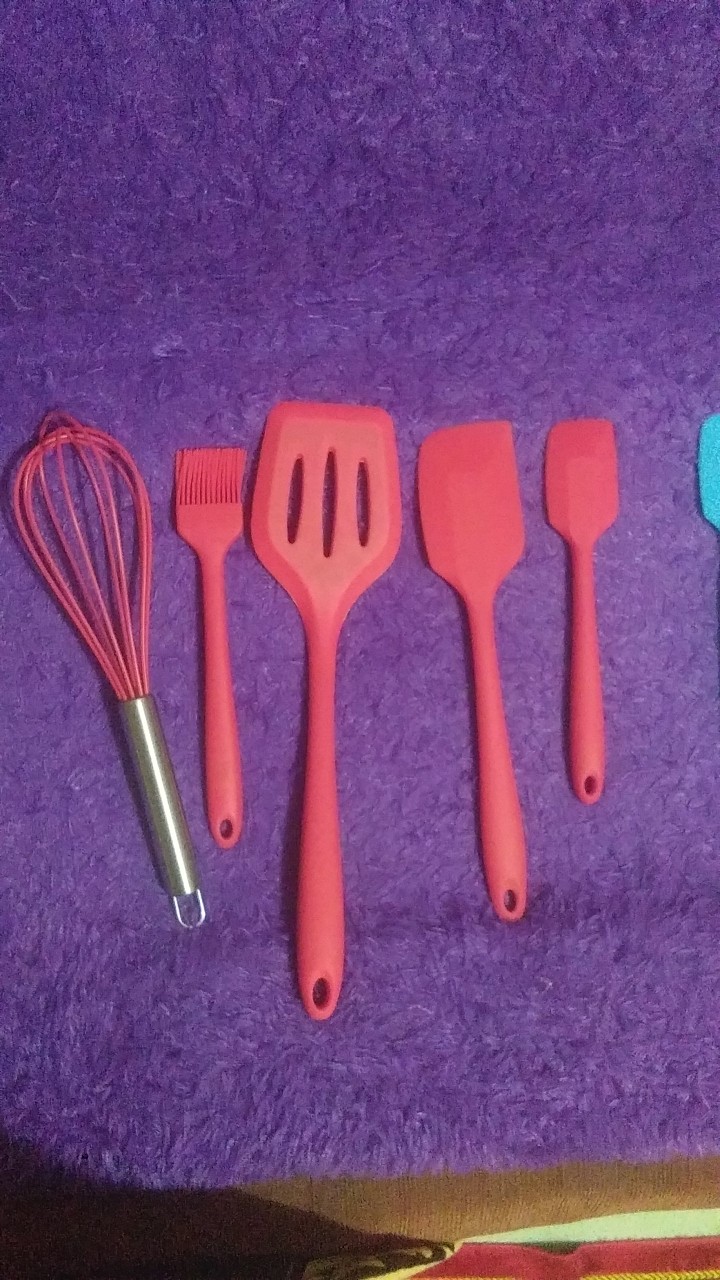 Spatula Silicone Set Alat Masak Kue Baking Silikon Food Grade Utensil 5 Pcs