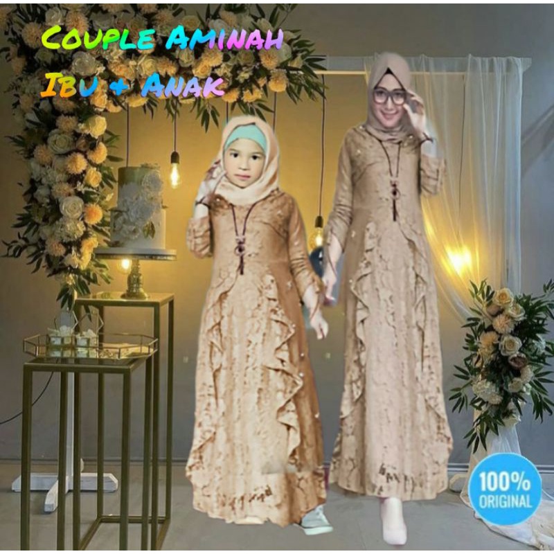 Baju Couple Ibu Anak Perempuan Pesta Kondangan Kekinian Brukat Murah Undangan Lamaran Terbaru