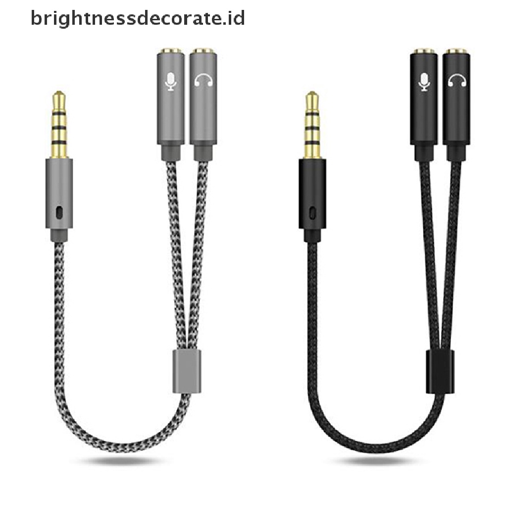 (Birth) Adaptor Splitter Jack Audio 3.5mm 1 Male Ke 2 Female Bentuk Y (Id)